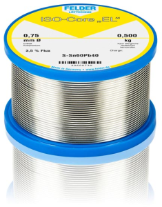 Solder wire, leaded, Sn60Pb40, Ø 0.75 mm, 500 g