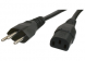 Power cord, Switzerland, Plug Type J, straight on C13-connector, straight, H05VV-F3G1.0mm², black, 2.5 m