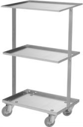 ESD transport trolley for euro containers, 3 tiers, (L x W) 605 x 405 mm, H-216 32395-3