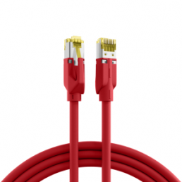 Patch cable, RJ45 plug, straight to RJ45 plug, straight, Cat 6A, S/FTP, LSZH, 0.15 m, red