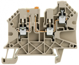 Isolating and measuring isolating terminal block, screw connection, 0.5-4.0 mm², 27 A, 6 kV, dark beige, 1905110000