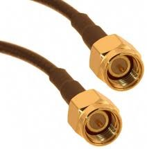 Coaxial Cable, SMA plug (straight) to SMA plug (straight), 50 Ω, RG-174/U, grommet black, 1.892 m, 135101-02-72.00