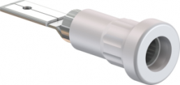 4 mm socket, flat plug connection, mounting Ø 6.8 mm, white, 23.1015-29
