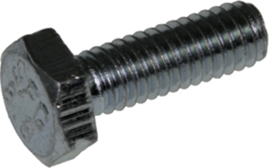 Hexagon head screw, external hexagon, M6, 16 mm, steel, galvanized, DIN 933/ISO 4017