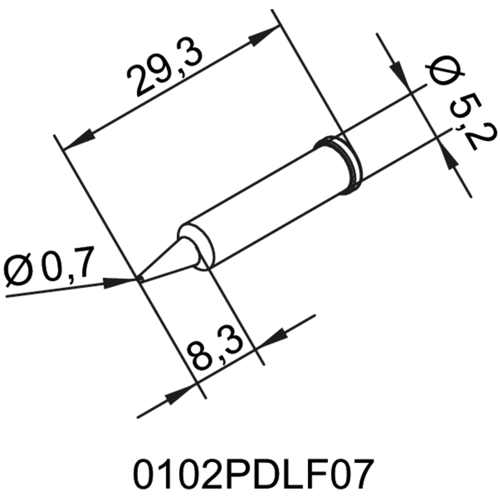 0102PDLF07/10 Ersa Soldering tips, desoldering tips and hot air nozzles Image 2