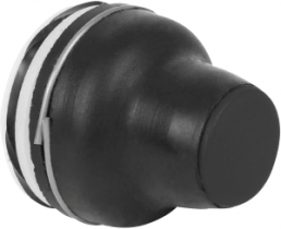 Pushbutton, groping, waistband round, black, front ring black, mounting Ø 22 mm, XACB9122