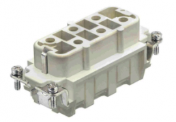 Socket contact insert, 16B, 6 pole, crimp connection, with PE contact, 09310063101