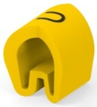 PVC cable maker, imprint "U", (L) 4.5 mm, max. bundle Ø 4.7 mm, yellow, EC5468-000