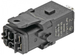 Socket contact insert, 1A, 3 pole, crimp connection, with PE contact, 09100033101