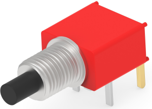 Pushbutton switch, 1 pole, black, unlit , 0.4 A/20 V, mounting Ø 4.95 mm, IP67, 2267074-2