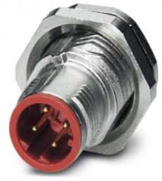 Plug, M12, 4 pole, solder pins, SPEEDCON locking, straight, 1457979