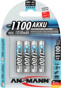 5035232 Ansmann Round Cell Batteries, 9V Block Batteries