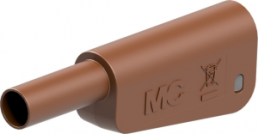 4 mm plug, screw connection, 2.5 mm², CAT II, CAT III, brown, 66.2024-27