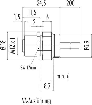 76 2732 0111 00005-0200 binder Sensor-Actuator Cables Image 2