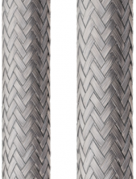 Metal braided sleeve, range 25-45 mm, silver, -50 to 250 °C