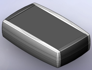 ABS enclosure, (L x W x H) 155 x 96 x 40.6 mm, black (RAL 9004), IP54, TN33.29