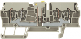 Isolating and measuring isolating terminal block, spring balancer connection, 0.5-2.5 mm², 16 A, 6 kV, dark beige, 7920900000