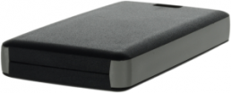ABS remote control enclosure, (L x W x H) 71.5 x 39.3 x 11.5 mm, light gray/black (RAL 9004), 13120.23