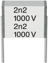 MKT film capacitor, 1 nF, ±10 %, 630 V (DC), PET, 7.5 mm, B32560J8102K289