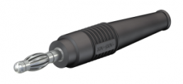 4 mm plug, solder connection, black, 64.9200-21