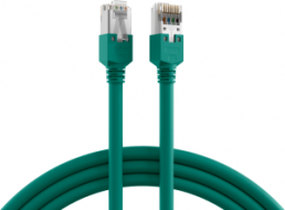 Patch cable, RJ45 plug, straight to RJ45 plug, straight, Cat 5e, SF/UTP, LSZH, 0.15 m, green