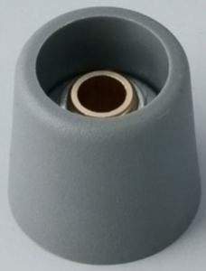 Rotary knob, 4 mm, plastic, gray, Ø 16 mm, H 16 mm, A3116048