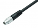 Sensor actuator cable, M9-cable plug, straight to open end, 8 pole, 2 m, PUR, black, 1 A, 79 1425 12 08