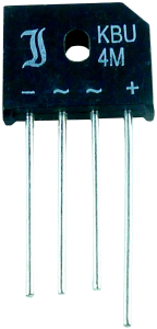 LGE bridge rectifier, 560 V, 800 V (RRM), 4 A, SIL, KBU4K