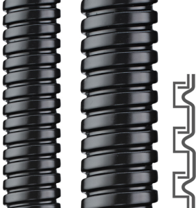 Protective hose, inside Ø 6 mm, outside Ø 9 mm, BR 24 mm, metal/PVC, black