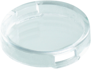 Cap, round, Ø 15 mm, (H) 3.8 mm, transparent, for pushbutton switch, 5.49.257.011/1002