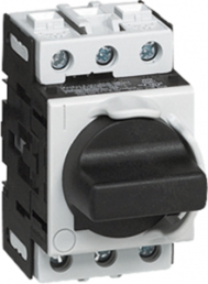 Load-break switch, Rotary actuator, 3 pole, 25 A, 690 V, (W x H x D) 44 x 79 x 53 mm, DIN rail, 174005