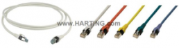 Patch cable, RJ45 plug, straight to RJ45 plug, straight, Cat 5e, S/FTP, LSZH, 0.2 m, gray