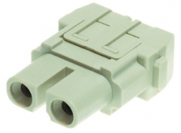 Socket contact insert, 2 pole, equipped, axial screw connection, 09140022701