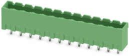Pin header, 12 pole, pitch 5.08 mm, straight, green, 1755833