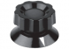 Knob for ring core variable isolating transformer, 6 mm, 50 mm, black