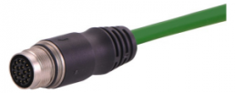 Sensor actuator cable, M17-cable plug, straight to open end, 17 pole, 10 m, PUR, black, 2 A, 21375100F02100