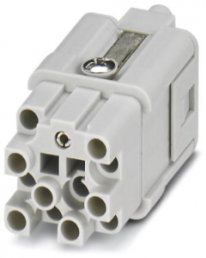Socket contact insert, 7D, 12 pole, unequipped, crimp connection, with PE contact, 1418625