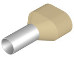 Insulated Wire end ferrule, 10 mm², 24 mm/12 mm long, ivory, 9004940000
