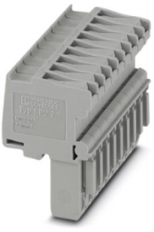 Plug, spring balancer connection, 0.08-4.0 mm², 9 pole, 24 A, 6 kV, gray, 3041794
