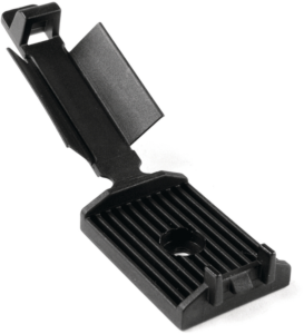 Flat cable clip, polyamide, black, self-adhesive, (L x W) 25 x 35 mm