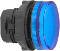 Signal light, waistband round, blue, front ring black, mounting Ø 22 mm, ZB5AV063S