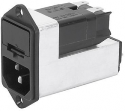 IEC plug C14, 50 to 60 Hz, 1 A, 250 VAC, 10 mH, faston plug 4.8 mm, 4303.5011