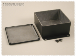 Aluminum die cast enclosure, (L x W x H) 120 x 120 x 59 mm, black (RAL 9005), IP65, 1590WUFBK