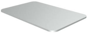 Aluminum label, (L x W) 26.8 x 18 mm, silver, 1 pcs