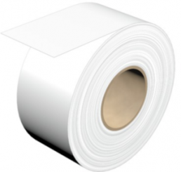 Polyvinyl chloride Label, (L x W) 30 m x 45 mm, white, Roll with 30 pcs