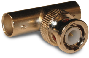 Coaxial adapter, 50 Ω, BNC plug to 2 x BNC socket, T-shape, 112461