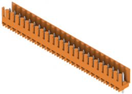 Pin header, 24 pole, pitch 3.5 mm, straight, orange, 1621470000