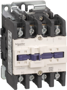 Power contactor, 4 pole, 60 A, 2 Form A (N/O) + 2 Form B (N/C), coil 24 VAC, screw connection, LC1D40008B7