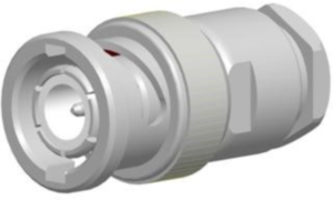BNC plug 50 Ω, RG-58, RG-141, LMR-195, Belden 7806A, Belden 9311, solder connection, straight, 031-3202