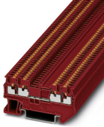 Through terminal block, push-in connection, 0.14-1.5 mm², 4 pole, 17.5 A, 6 kV, red, 3208200